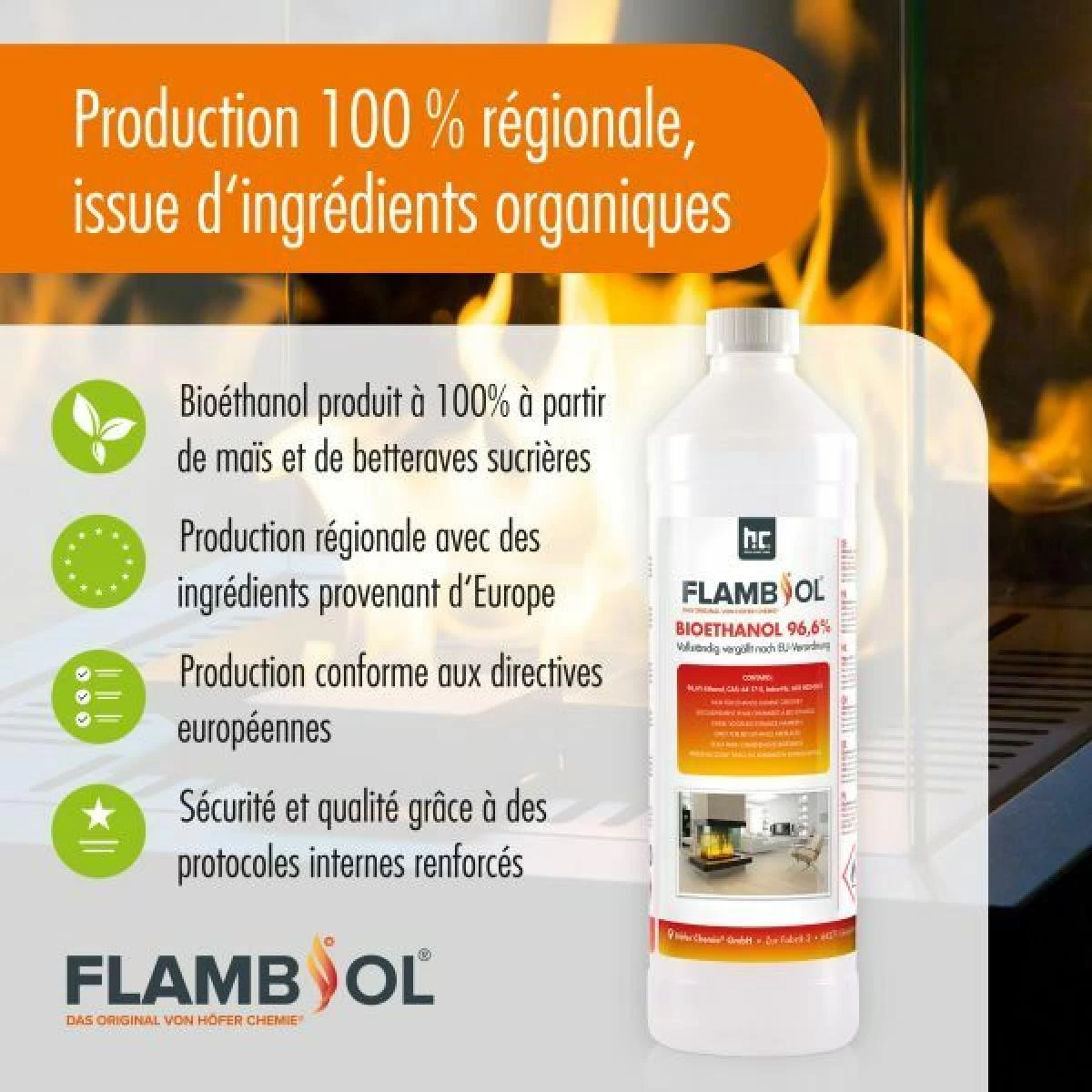 1 X 1 Litre Bioéthanol à 96,6% En Bouteilles De 1 L 5 1 X 1 Litre Bioéthanol à 96,6% En Bouteilles De 1 L – Image 3