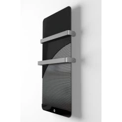 Sèche-serviette En Verre Extra-plat XTALBAGNO 400 W - Noir -Magasin de matériel de chauffage professionnel 10341361352734