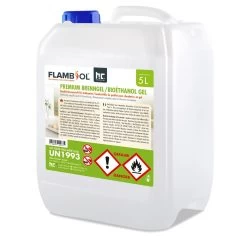 40 L FLAMBIOL Premium Bioéthanol En Gel (8 X 5 Litre)