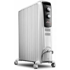 DeLonghi Radiateur Bain D'huile Avec Thermostat Réglable 2500 W Blanc