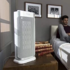 Cecotec Chauffage En Céramique Avec Thermostat Réglable 1500W Gris Blanc