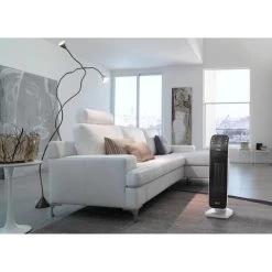 DeLonghi Radiateur En Céramique à Tour Avec écran LED 1200W 2000W Blanc Gris...