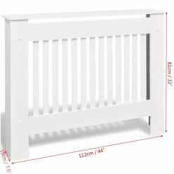 VidaXL Cache-radiateur 112 Cm MDF Blanc -Magasin de matériel de chauffage professionnel 8718475938613 g en hd 2