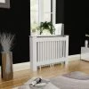 VidaXL Cache-radiateur 112 Cm MDF Blanc -Magasin de matériel de chauffage professionnel 8718475938613 m en hd 1