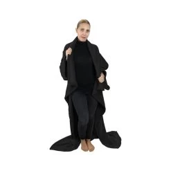 Couverture Polaire Plaid Intégral Avec Manches Et Poche - Enfant Ou A... -Magasin de matériel de chauffage professionnel 872 large 1542795601 pdv2 adulte noir