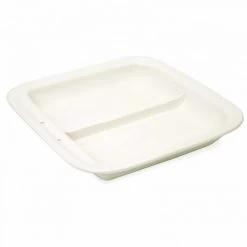 Bac Alimentaire Porcelaine Carré 2 Compartiments Pour Chafing Dish In...