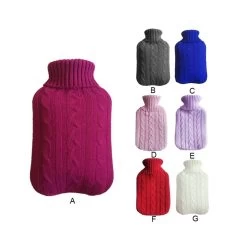 Bouillotte En Tricot De Couleur Unie Couverture De Sans Bouteille D'ea... -Magasin de matériel de chauffage professionnel bouillotte en tricot de couleur unie couverture de sans bouteille deau chaude sac de velours de remp 12