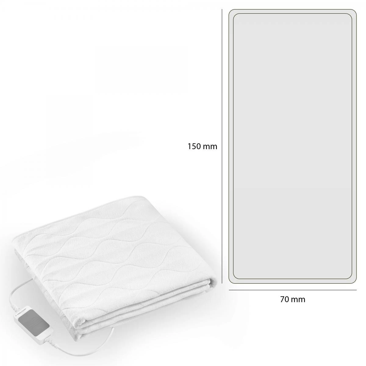 Chauffe-matelas électrique 70x150cm Housse De Matelas Thermique 3 Niv... 4 Chauffe-matelas électrique 70x150cm Housse De Matelas Thermique 3 Niv... – Image 2