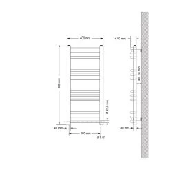 ECD Germany Radiateur Sèche-Serviettes Sahara - 400 X 800 Mm - Blanc ... -Magasin de matériel de chauffage professionnel ecd germany radiateur seche serviettes sahara 400 x 800 mm blanc courbe avec raccordement lateral radiateur seche serviette salle de bain pas lectrique 9040851 23560695 1140x1140