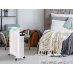 Radiateur à Huile Blanc, 2500W, à économie D'énergie, Avec Grille ... -Magasin de matériel de chauffage professionnel radiateur a huile blanc 2500w a economie denergie avec grille de sechage et bac a humidification 12041356 31914890 1140x1140
