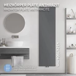 Radiateur De Salle De Bain 1600x452 Mm Anthracite Avec Raccord Central... -Magasin de matériel de chauffage professionnel radiateur de salle de bain 1600x452 mm anthracite avec raccord central ml design 13737462 37915918 1140x1140