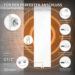 Radiateur De Salle De Bain 1600x452 Mm Blanc Avec Garniture De Raccord... -Magasin de matériel de chauffage professionnel radiateur de salle de bain 1600x452 mm blanc avec garniture de raccordement universelle ml design 13737586 37916524 1140x1140