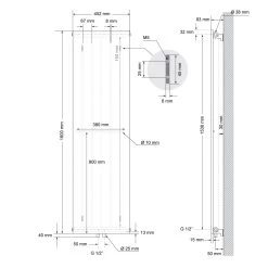 Radiateur De Salle De Bain 1600x452 Mm Blanc Avec Garniture De Raccord... -Magasin de matériel de chauffage professionnel radiateur de salle de bain 1600x452 mm blanc avec garniture de raccordement universelle ml design 13737586 37916526 1140x1140
