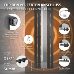 Radiateur De Salle De Bain Plat Avec Miroir 1600x450 Mm Anthracite ML-... -Magasin de matériel de chauffage professionnel radiateur de salle de bain plat avec miroir 1600x450 mm anthracite ml design 13737458 37915902 1140x1140