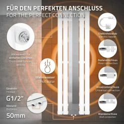 Radiateur De Salle De Bain Plat Avec Miroir 1600x450 Mm Blanc ML-Desig... -Magasin de matériel de chauffage professionnel radiateur de salle de bain plat avec miroir 1600x450 mm blanc ml design 13737402 37915626 1140x1140