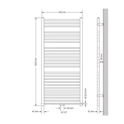 Radiateur De Salle De Bain Sahara 750 X 1500 Mm Anthracite Courbe + Ra... -Magasin de matériel de chauffage professionnel radiateur de salle de bain sahara 750 x 1500 mm anthracite courbe raccord central 9040433 23558831 1140x1140
