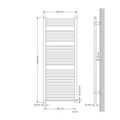 Radiateur De Salle De Bains Sahara 600x1500 Mm Chromé Avec Raccordeme... -Magasin de matériel de chauffage professionnel radiateur de salle de bains sahara 600x1500 mm chrome avec raccordement lateral 11047534 28862312 1140x1140