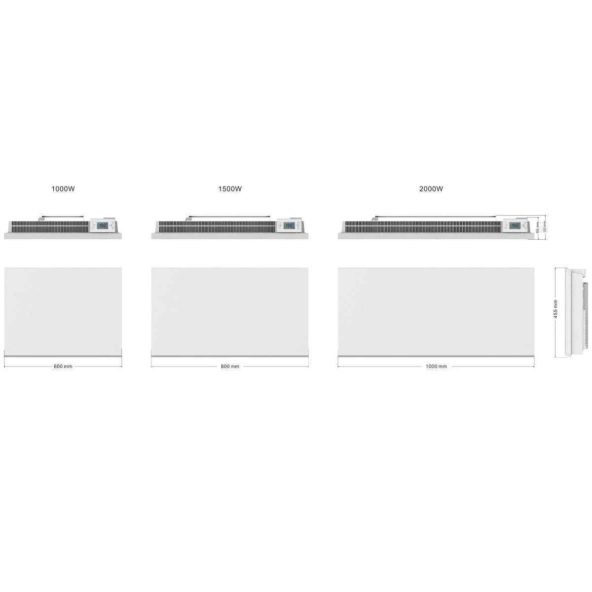 Radiateur électrique à Inertie POAS Blanc Céramique 1500W 5 Radiateur électrique à Inertie POAS Blanc Céramique 1500W – Image 3