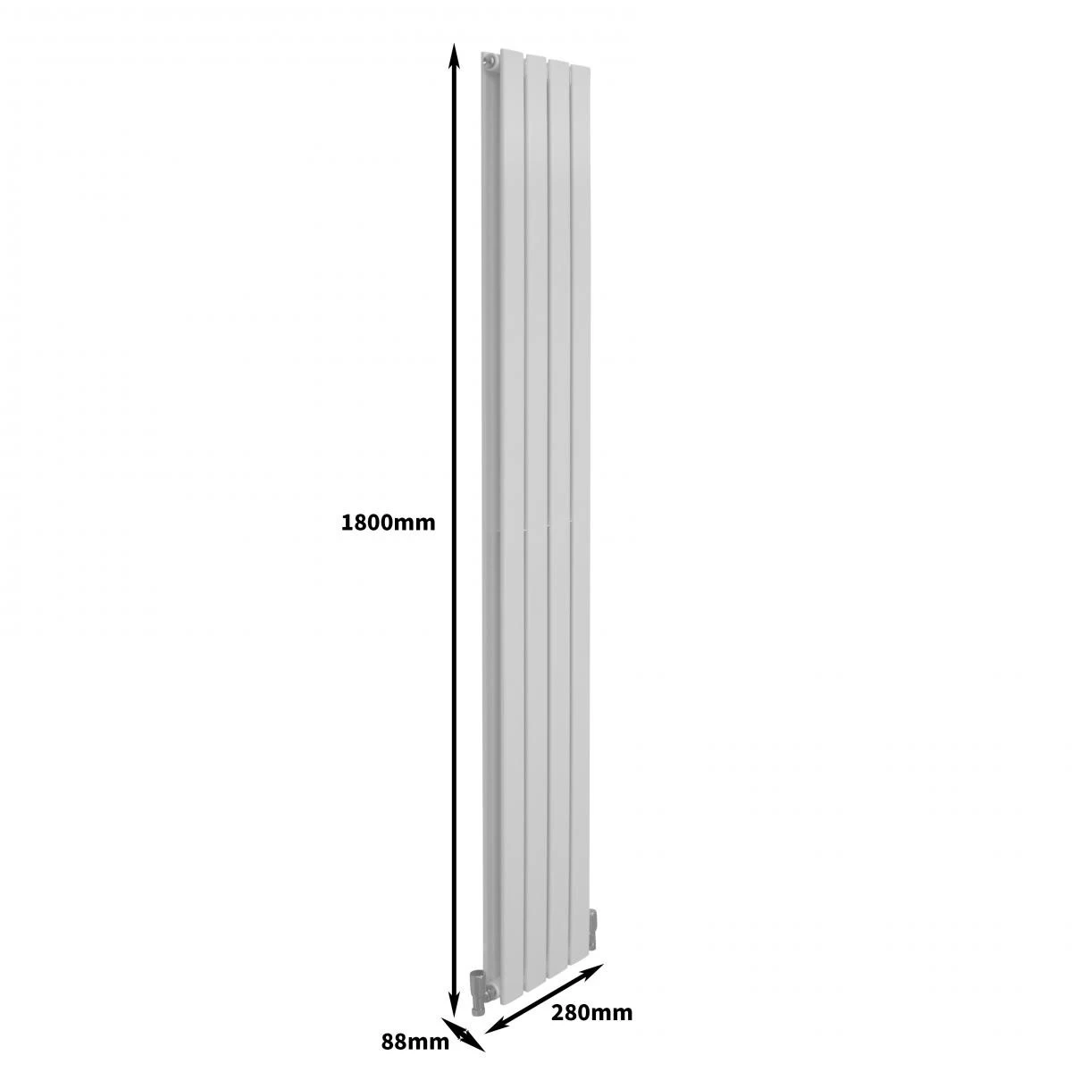 Radiateur Plat Blanc Brillant 180 Cm X 28 Cm 6 Radiateur Plat Blanc Brillant 180 Cm X 28 Cm – Image 4
