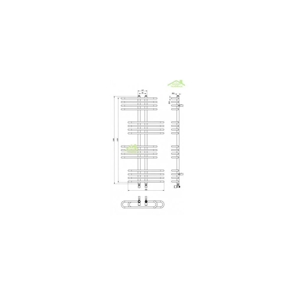 Radiateur Sèche-serviette Design Vertical EDEN 50x120 Cm En Chrome 5 Radiateur Sèche-serviette Design Vertical EDEN 50x120 Cm En Chrome – Image 3