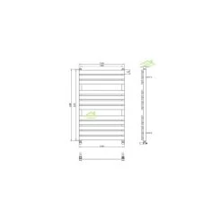 Radiateur Sèche-serviette Design Vertical MARCELLA 51x120 Cm En Chrom... -Magasin de matériel de chauffage professionnel radiateur seche serviette design vertical marcella 51x120 cm en chrome 2