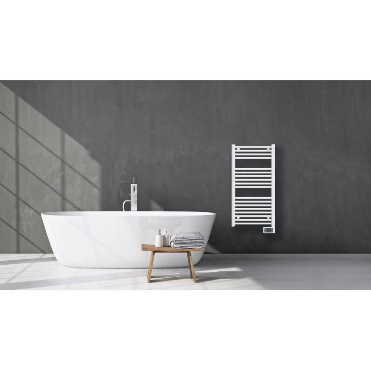 Sècheserviettes électrique Oléron 2 1000W Blanc 5 Sècheserviettes électrique Oléron 2 1000W Blanc – Image 3