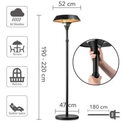 TROTEC Parasol Chauffant Design IRS 2110, Chaleur à 360°, 2100 W, Ch... -Magasin de matériel de chauffage professionnel trotec parasol chauffant design irs 2110 12235914 1009092 92 1140x1140